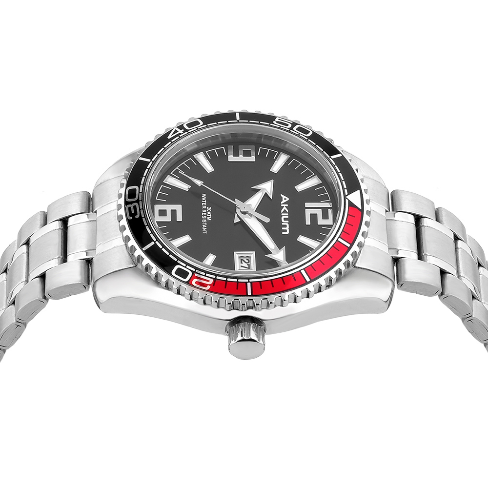 Relógio Akium Masculino Aço G7082 SS VD53 BLACK 20 ATM. Receba em casa ou  retire direto na loja! | Vivara