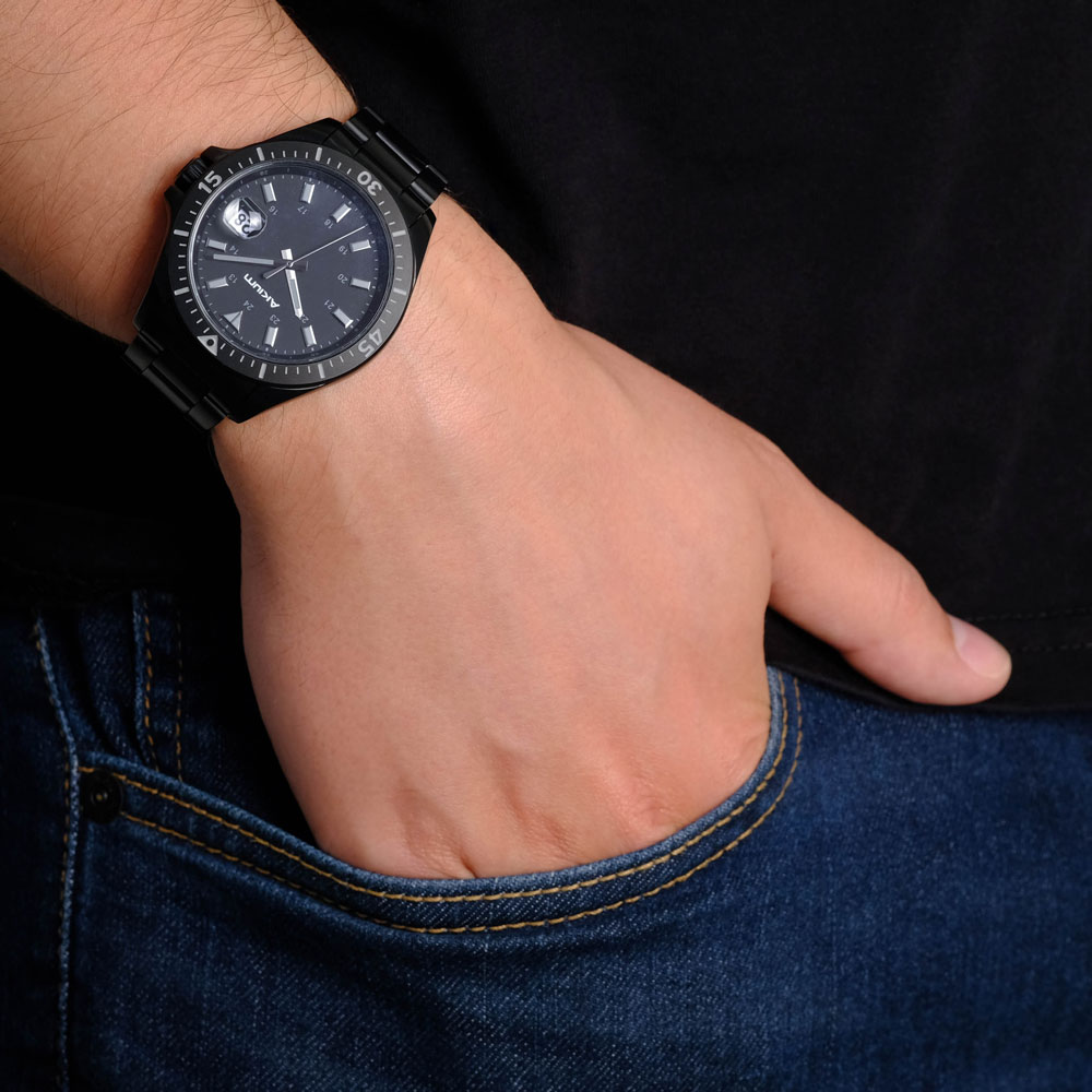 Relógio Akium Masculino Aço Preto 03K55MB01E 10 ATM. Receba em casa ou  retire direto na loja! | Vivara