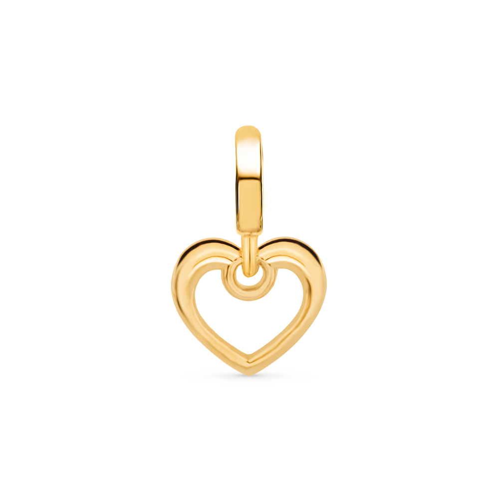 Pingente Life Coração com Banho de Ouro Amarelo Menor preço em Pingente Life Coração com Banho de Ouro Amarelo
