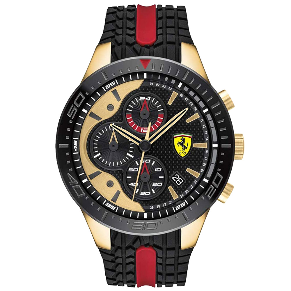 Como Funciona O Relógio Scuderia Ferrari Masculino Borracha Preta 830550