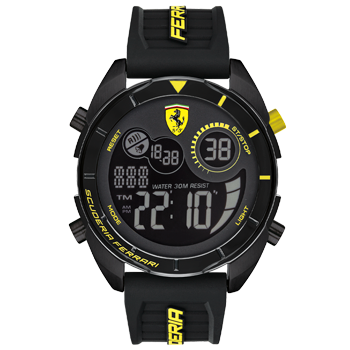 Relógio Scuderia Ferrari Masculino Borracha Preta 830245