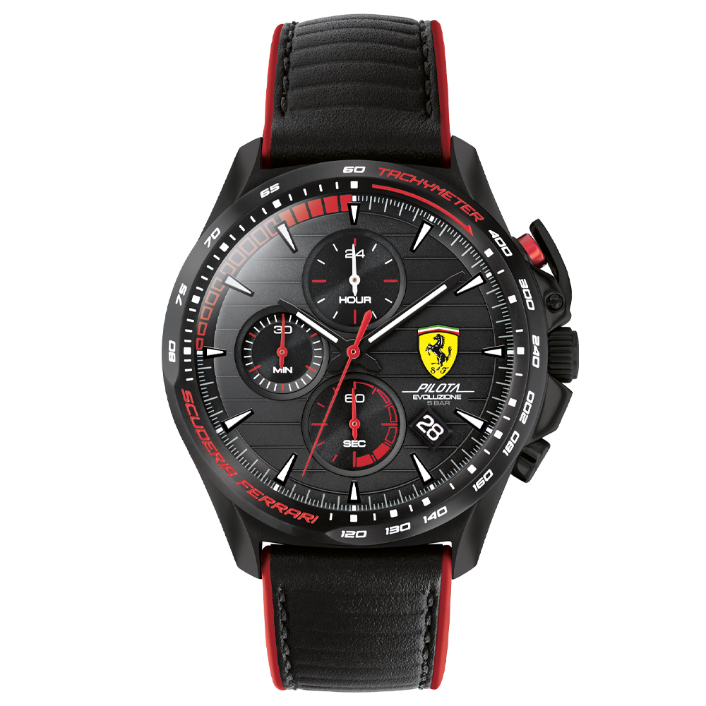Menor preço em Relógio Scuderia Ferrari Masculino Borracha Preta 830849