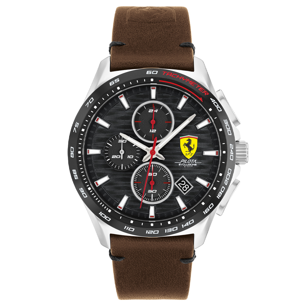 Relógio Scuderia Ferrari Masculino Couro Marrom 830879 05 ATM