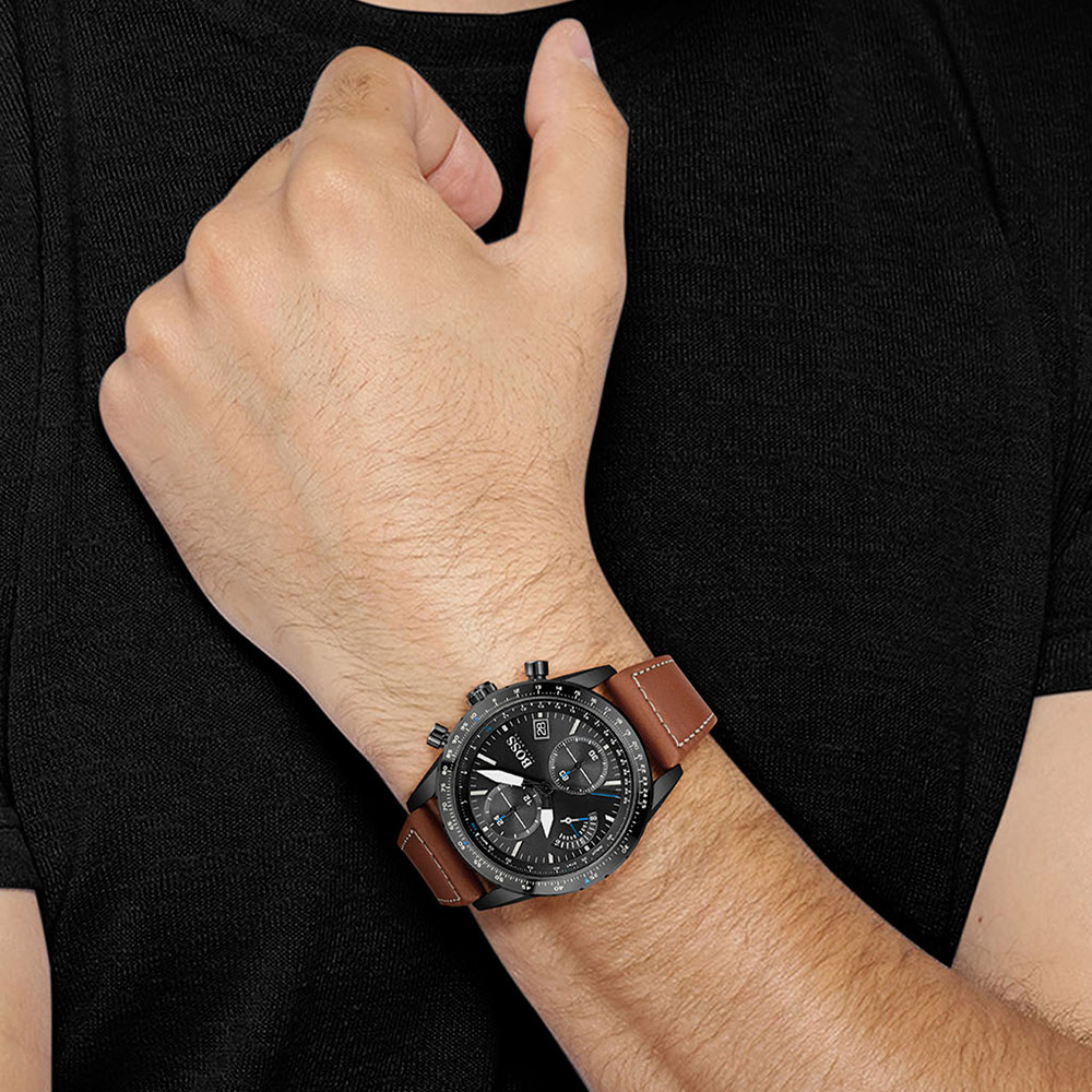 Relógio Boss Masculino Couro Marrom 1513851 05 ATM | Vivara