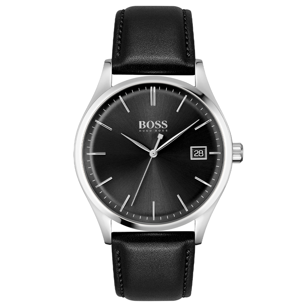 Menor preço em Relógio Hugo Boss Masculino Couro Preto - 1513831