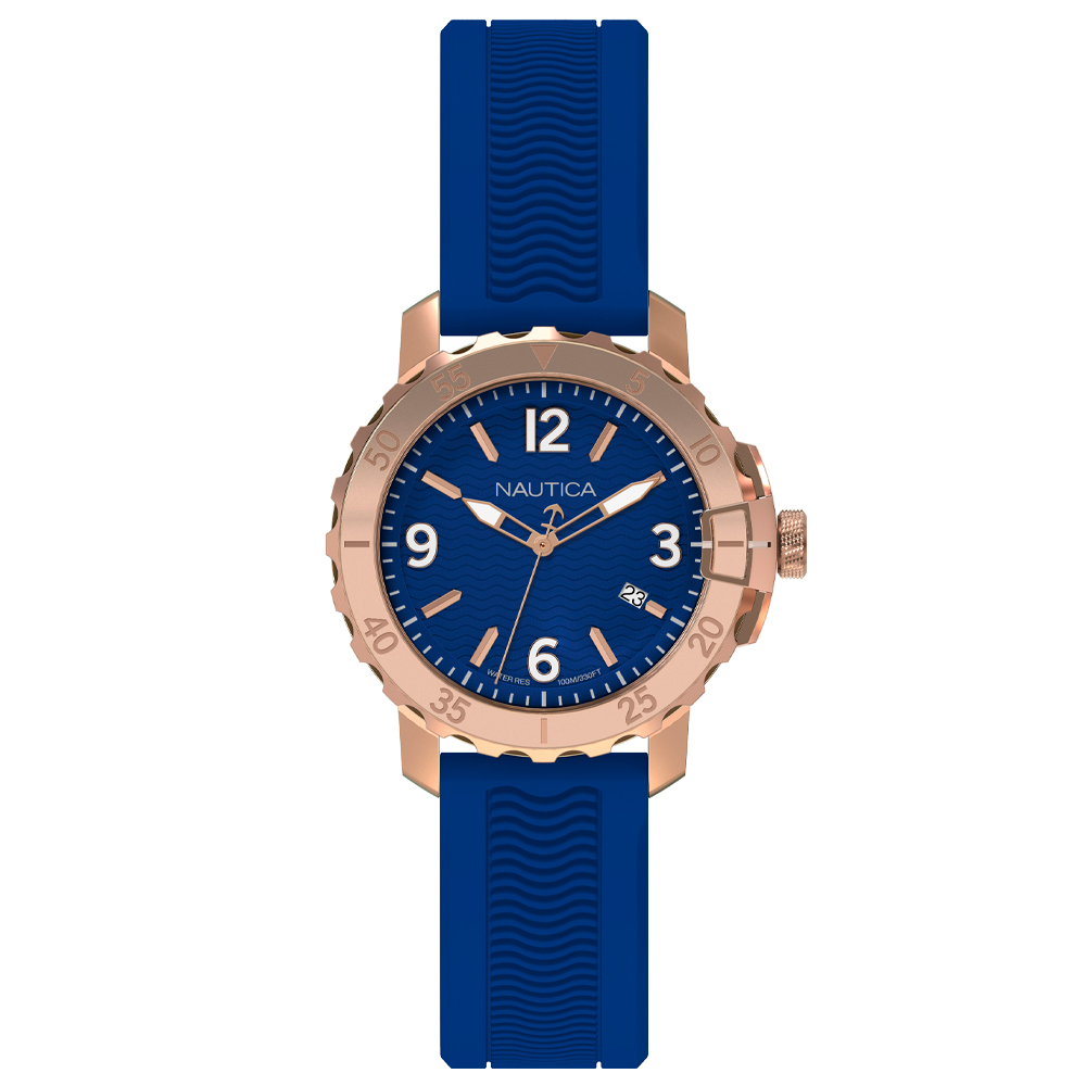 Relógio Nautica Feminino Borracha Azul NAPCHG003 05 ATM