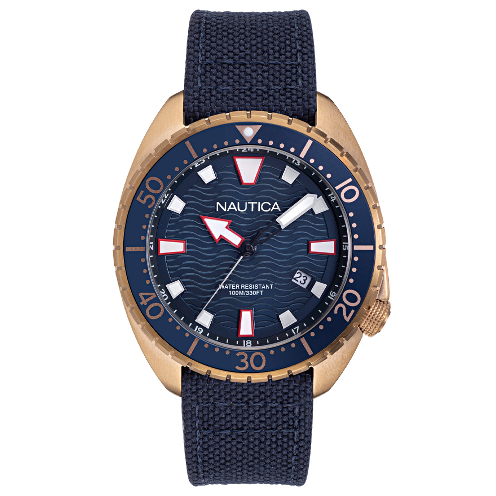 Relógio Nautica Masculino Nylon Azul NAPHAS903 10 ATM