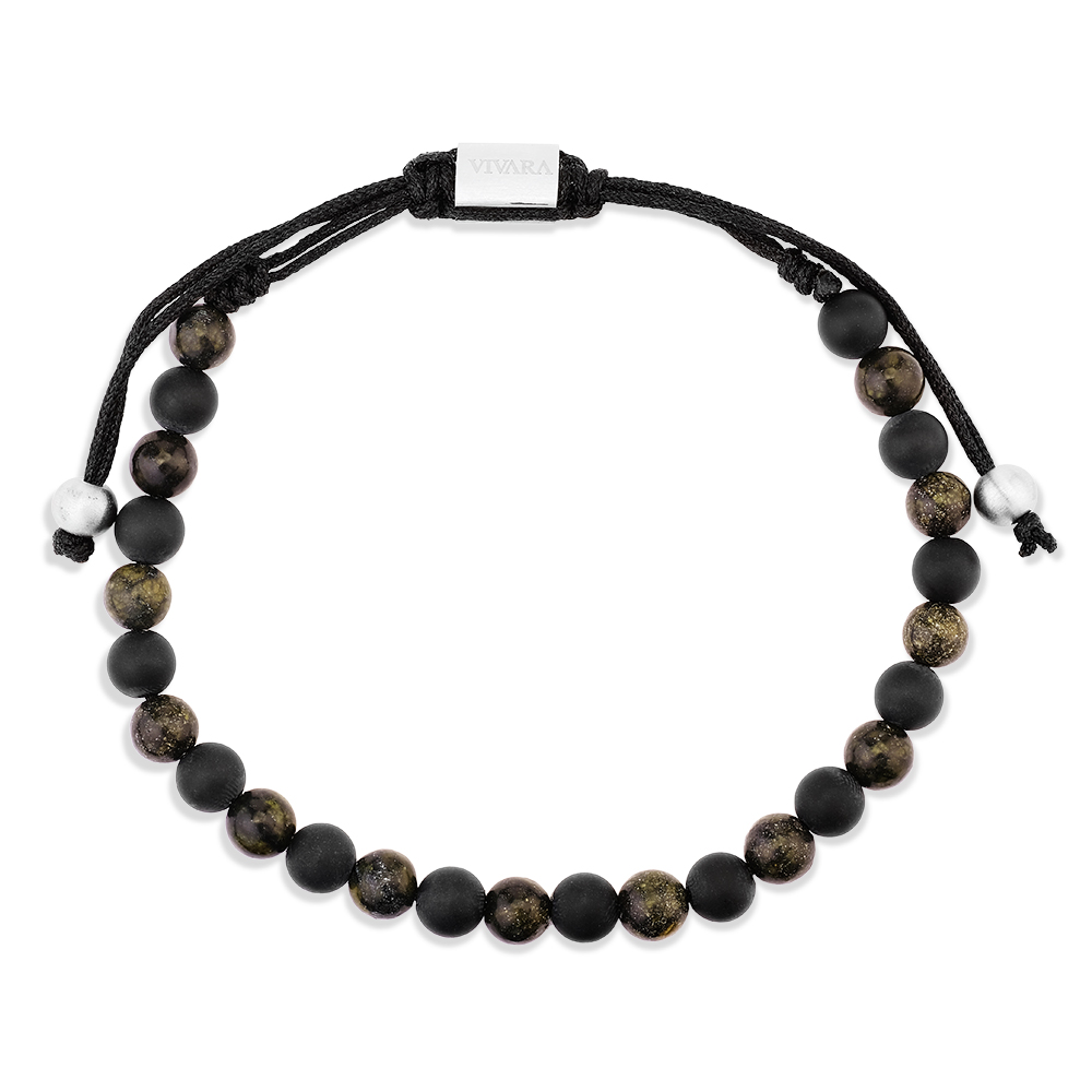 Pulseira Life Shambala Masculina Preta e Verde Menor preço em Pulseira Life Shambala Masculina Preta e Verde