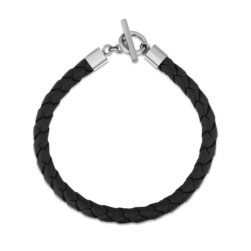 Pulseira Masculina Life Skin Preta e fecho T Menor preço em Pulseira Masculina Life Skin Preta e fecho T