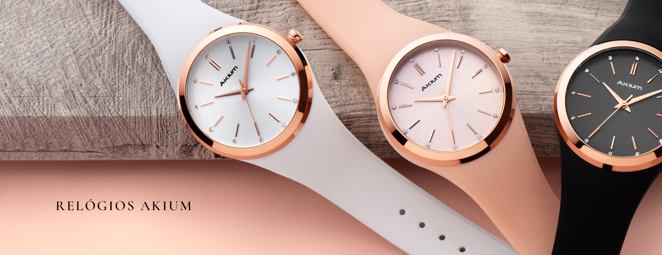 Relógios Akium em Aço, Borracha ou Couro | Vivara